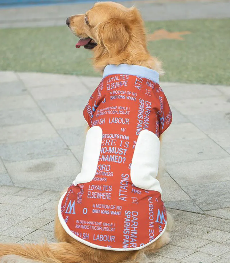 New autumn and winter warm medium and large dog pet clothes