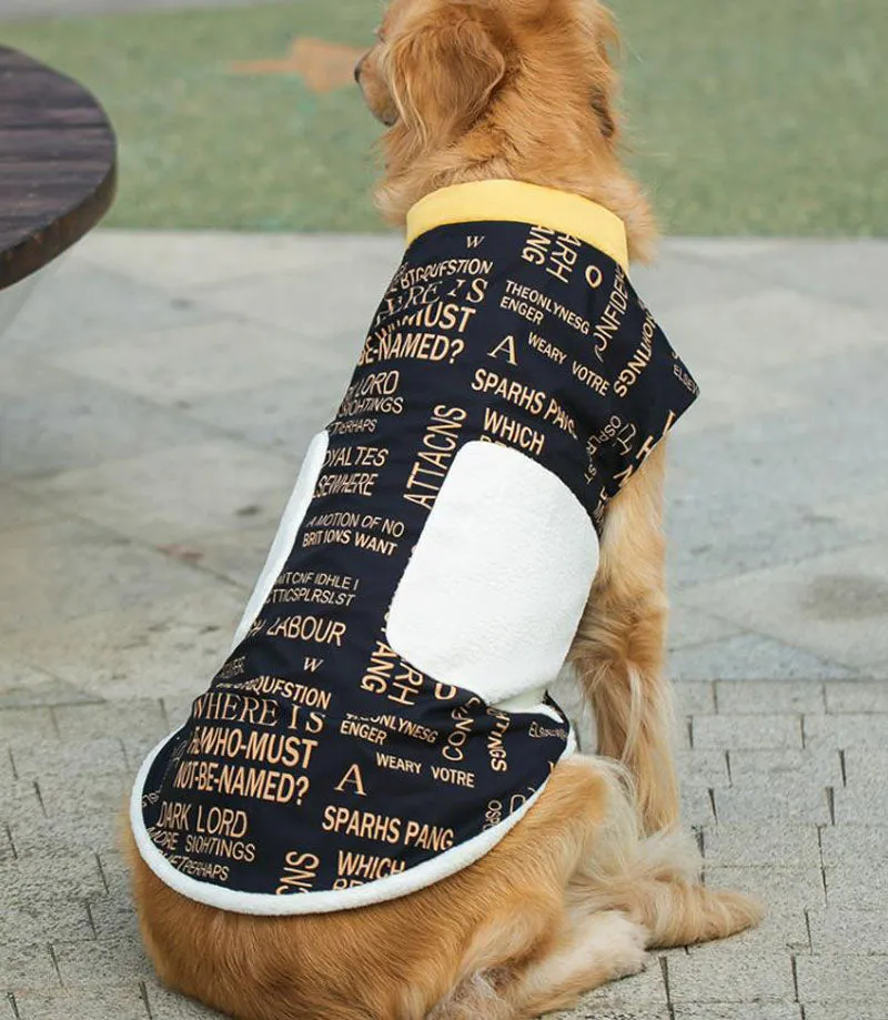New autumn and winter warm medium and large dog pet clothes