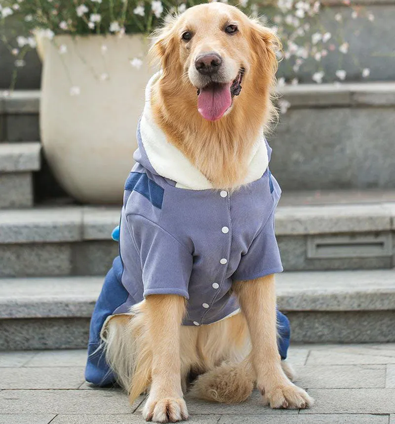 New autumn and winter warm medium and large dog pet clothes