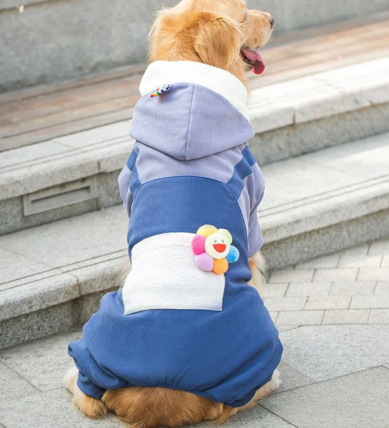 New autumn and winter warm medium and large dog pet clothes