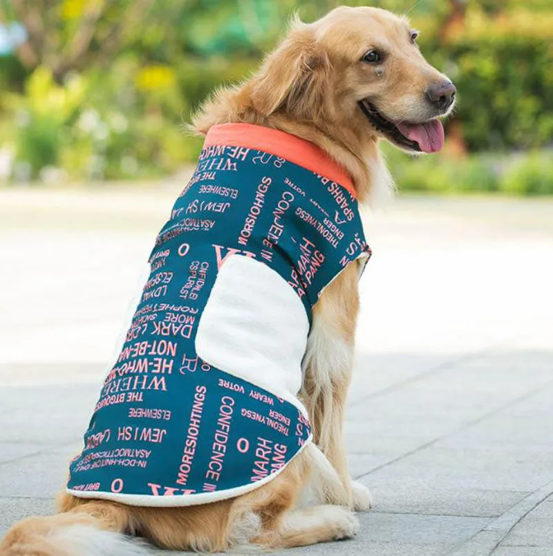 New autumn and winter warm medium and large dog pet clothes