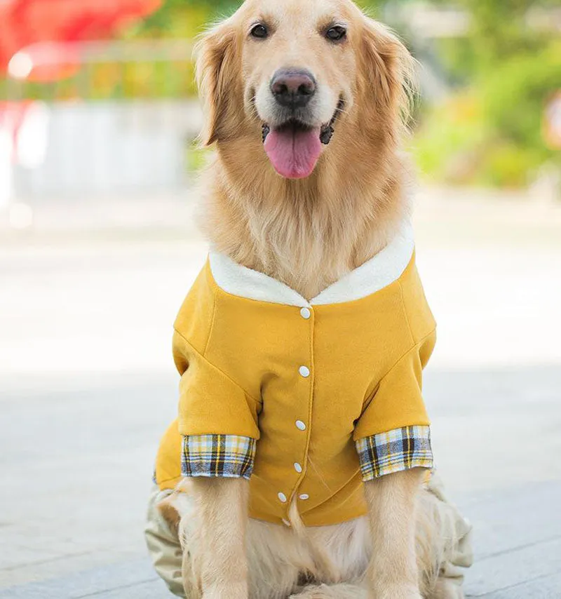 New autumn and winter warm medium and large dog pet clothes