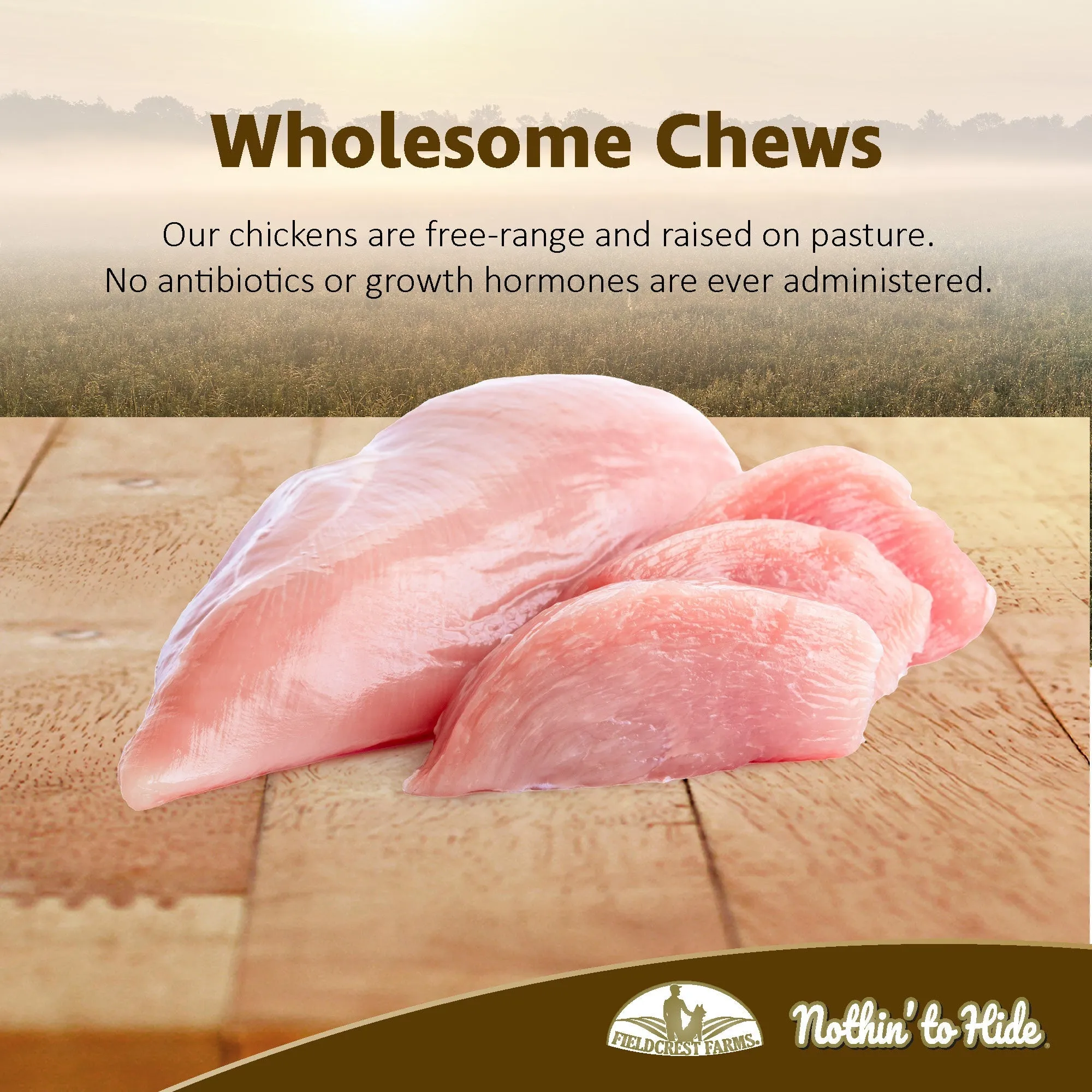 Nothin to Hide Chicken Flip Chips Dog Treats 8 Pack^^^