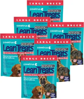 Nutrisential Lean Treats for Large Dogs - Soft Dog Treats for Large Dogs - Nutritional Low Fat Bite Size K9 Treats - Chicken Flavor - 10oz - 6 Pack