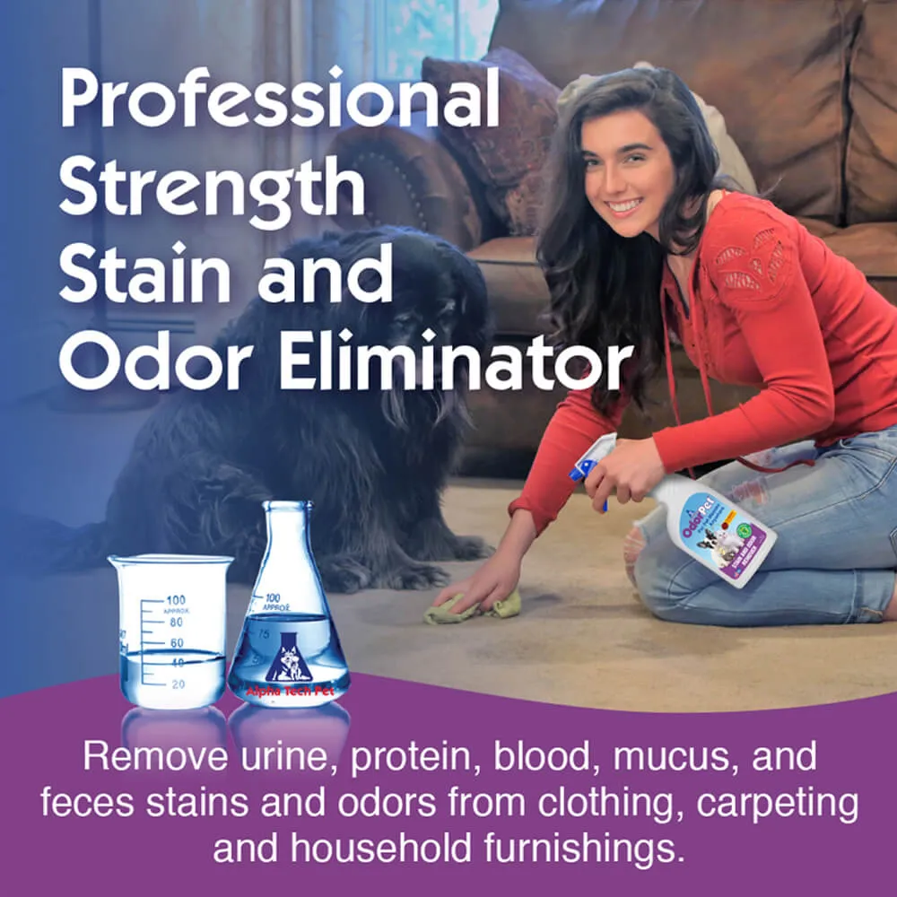 OdorPet Carpet and Floor Stain Remover with Sprayer, 16 oz