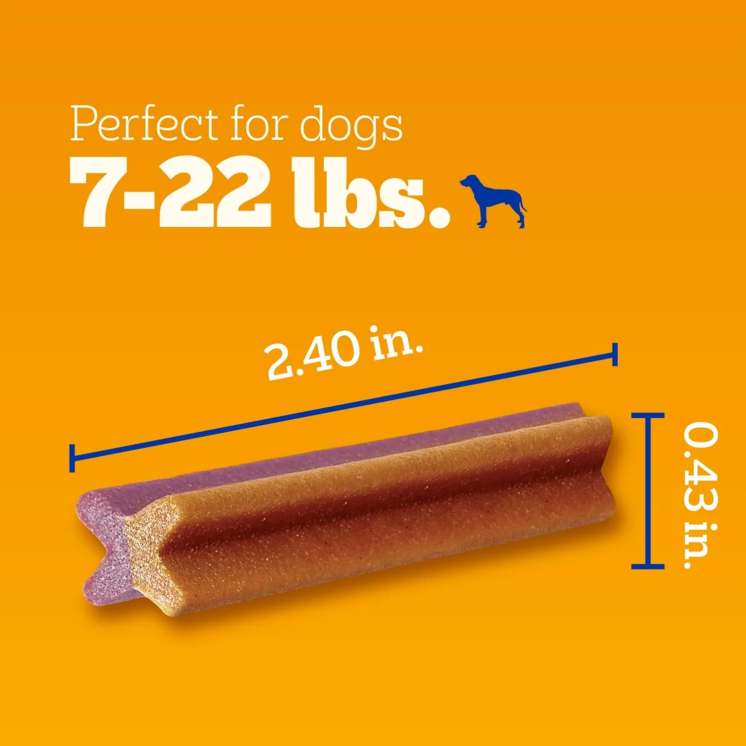Pedigree Dentastix Dual Flavor Small Breed Dog Treats, Bacon & Chicken, 17.78 oz. Bag (84 Treats, Pack of 1)