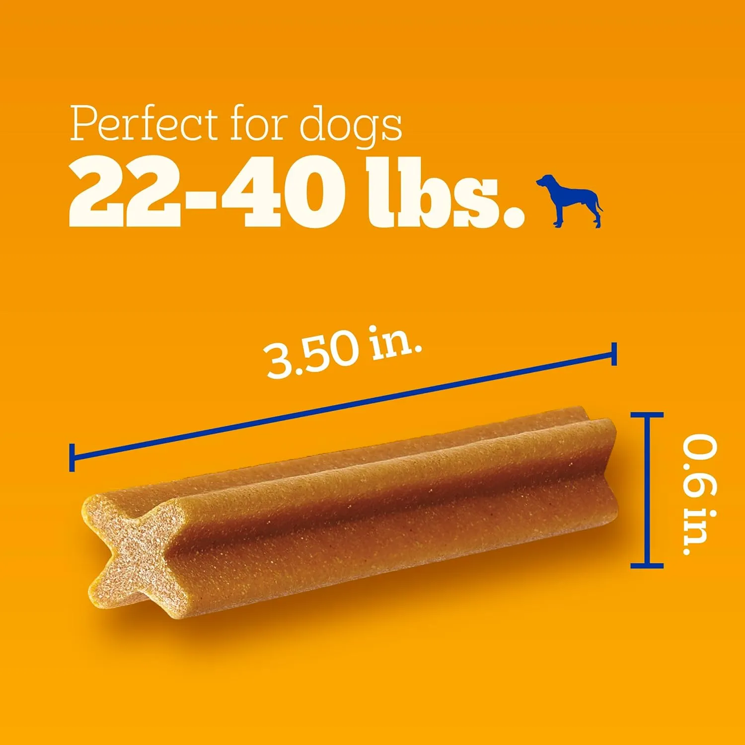 Pedigree Dentastix Small & Medium Breed Dog Treats, Original With Real Chicken, 21.1 oz. Bag (45 Treats)
