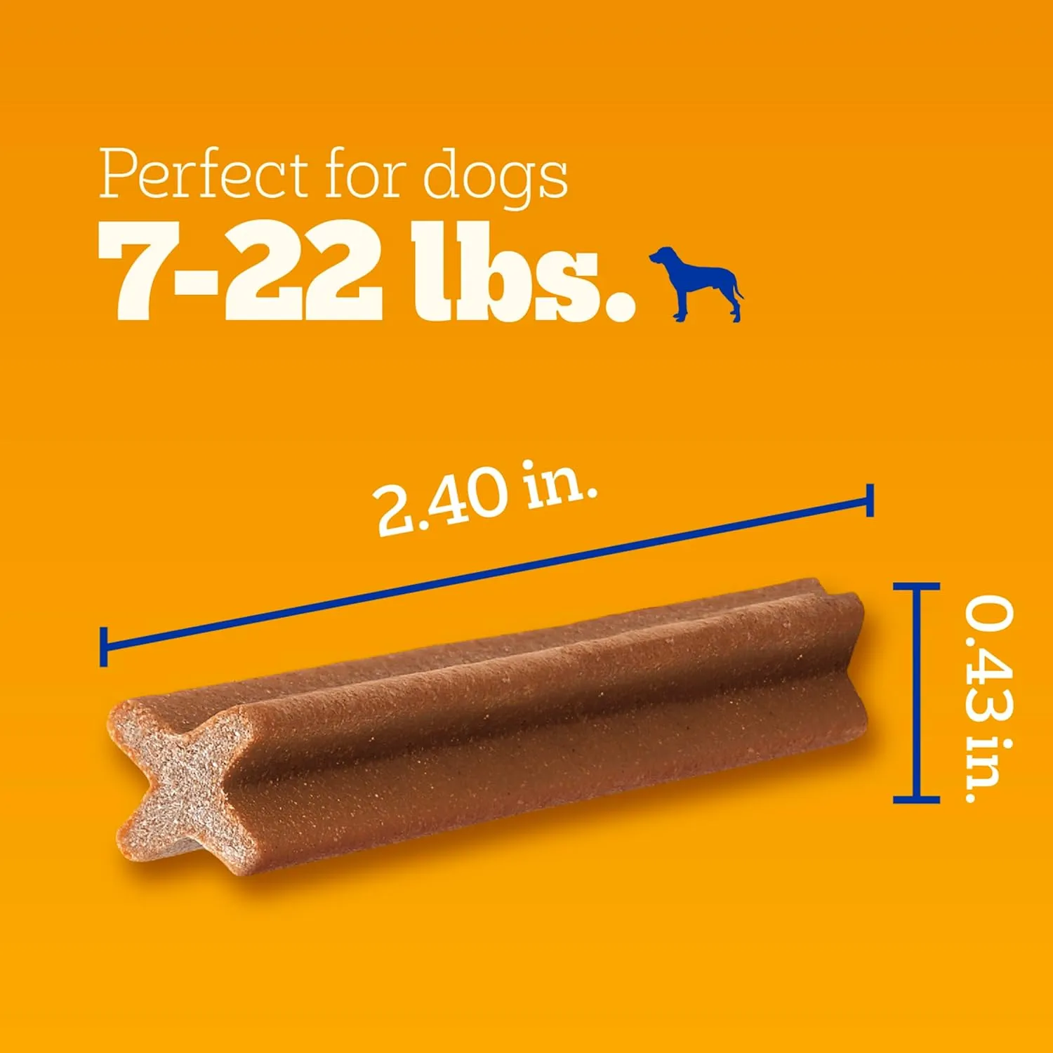 Pedigree Dentastix Toy & Small Breed Dog Treats, Original With Real Chicken, 17.7 oz. Bag (84 Treats)