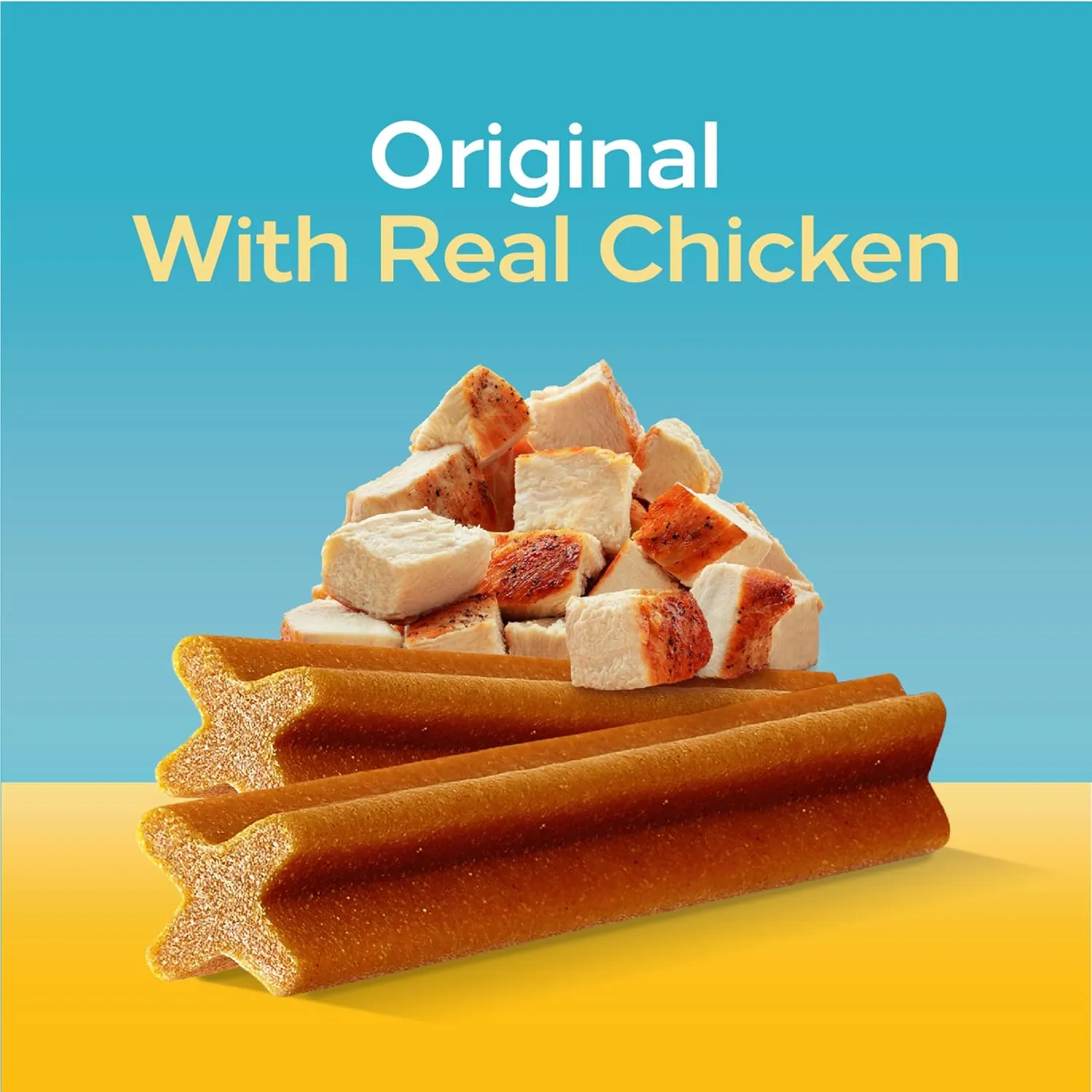 Pedigree Dentastix Toy & Small Breed Dog Treats, Original With Real Chicken, 17.7 oz. Bag (84 Treats)