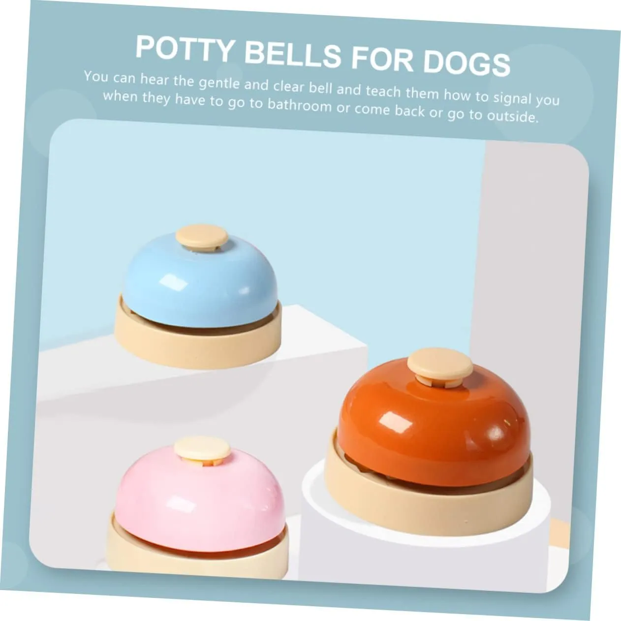Pet Bells for Training 2 Pack Dog Cat Potty Training Bell Interactive Toy Non-Slip Pad for Easy Use