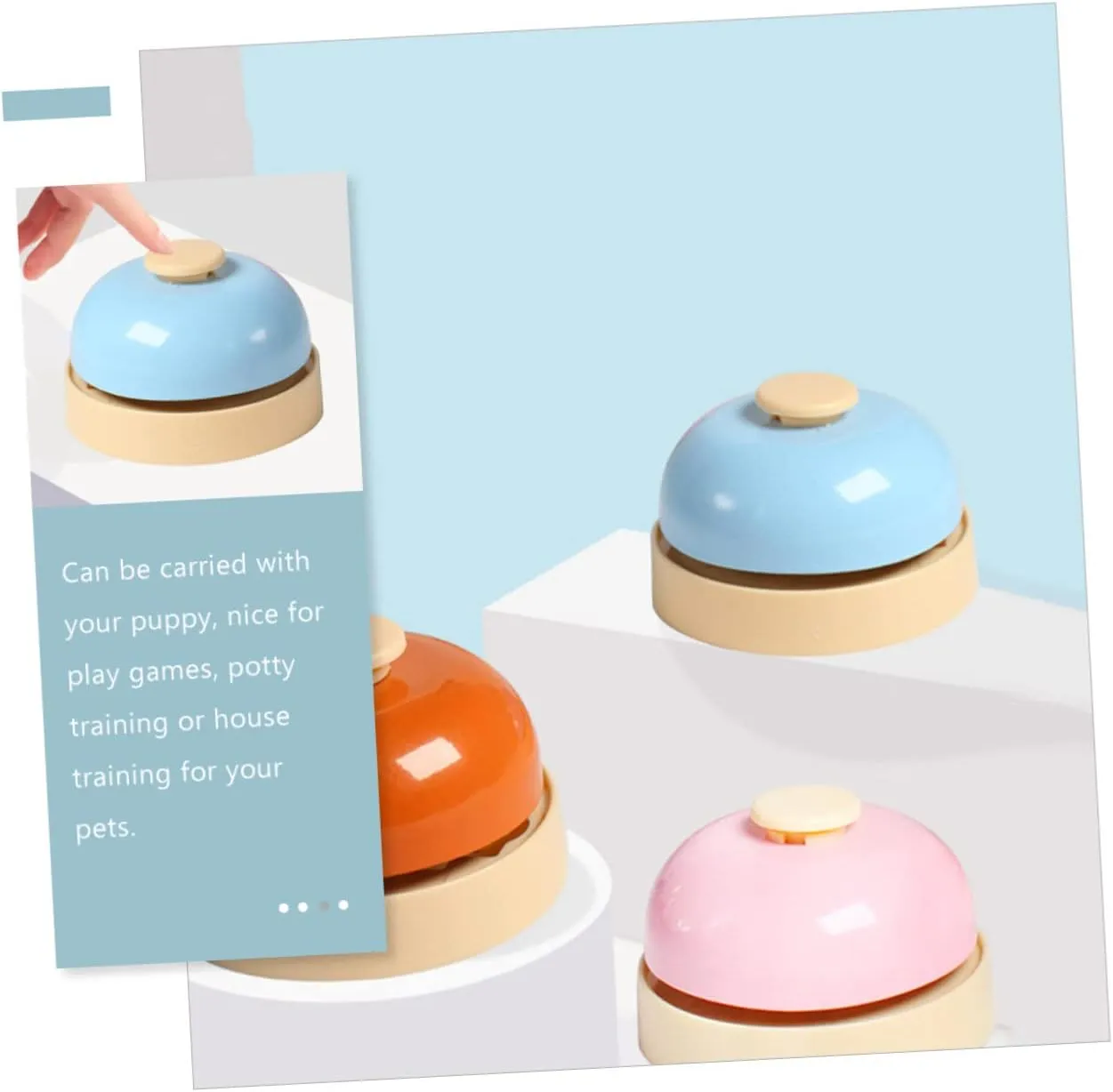 Pet Bells for Training 2 Pack Dog Cat Potty Training Bell Interactive Toy Non-Slip Pad for Easy Use