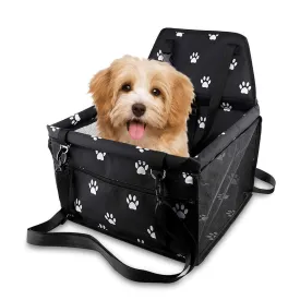 Pet Booster Car Seat Premium Waterproof Breathable Mesh Safety Travel Portable Dog Carrier Bag - Black