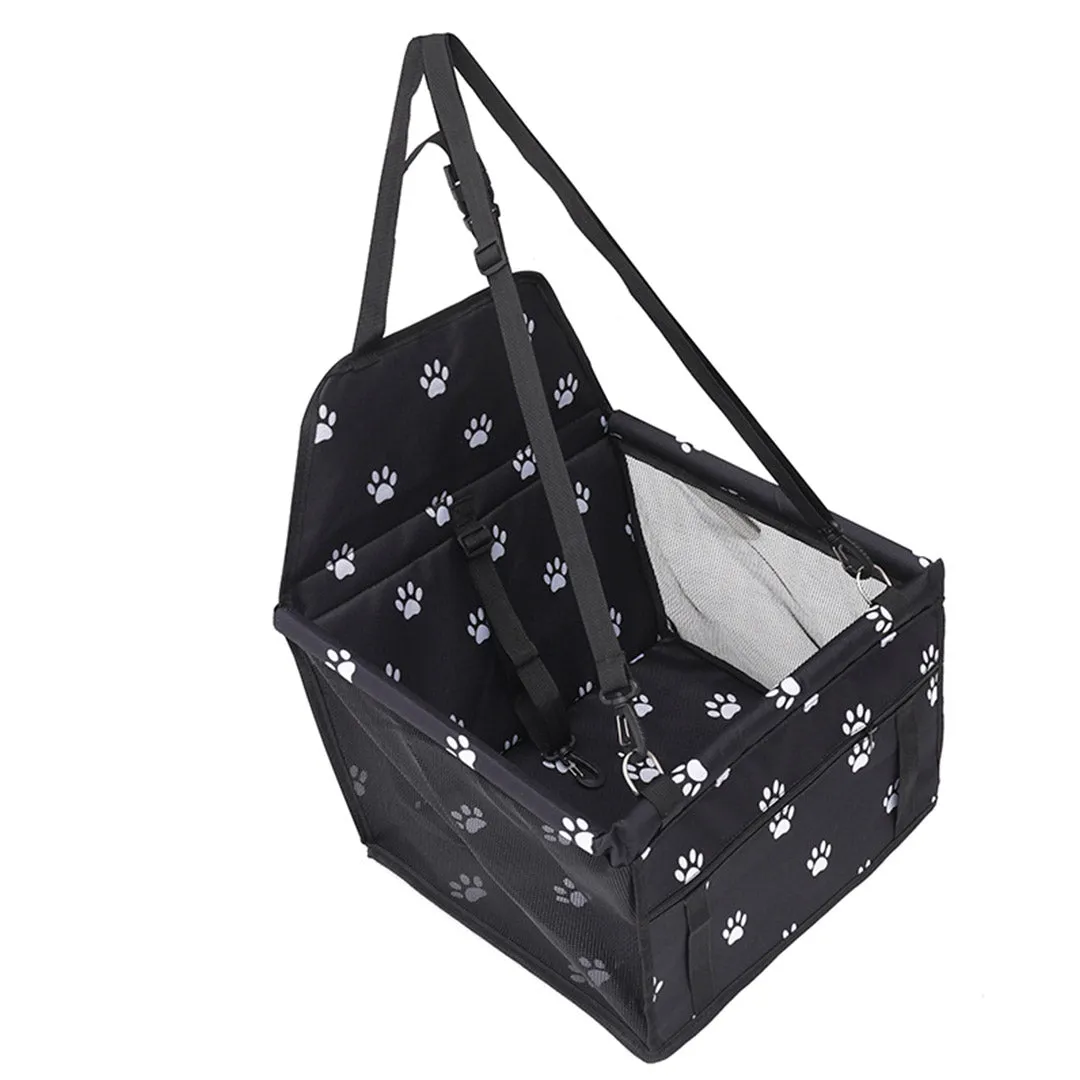 Pet Booster Car Seat Premium Waterproof Breathable Mesh Safety Travel Portable Dog Carrier Bag - Black