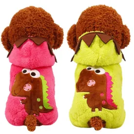 Pet Cat Dog Chenille Dinosaur Onesie