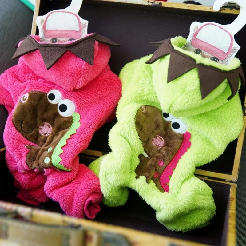 Pet Cat Dog Chenille Dinosaur Onesie