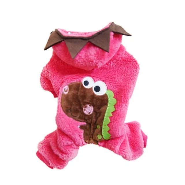 Pet Cat Dog Chenille Dinosaur Onesie