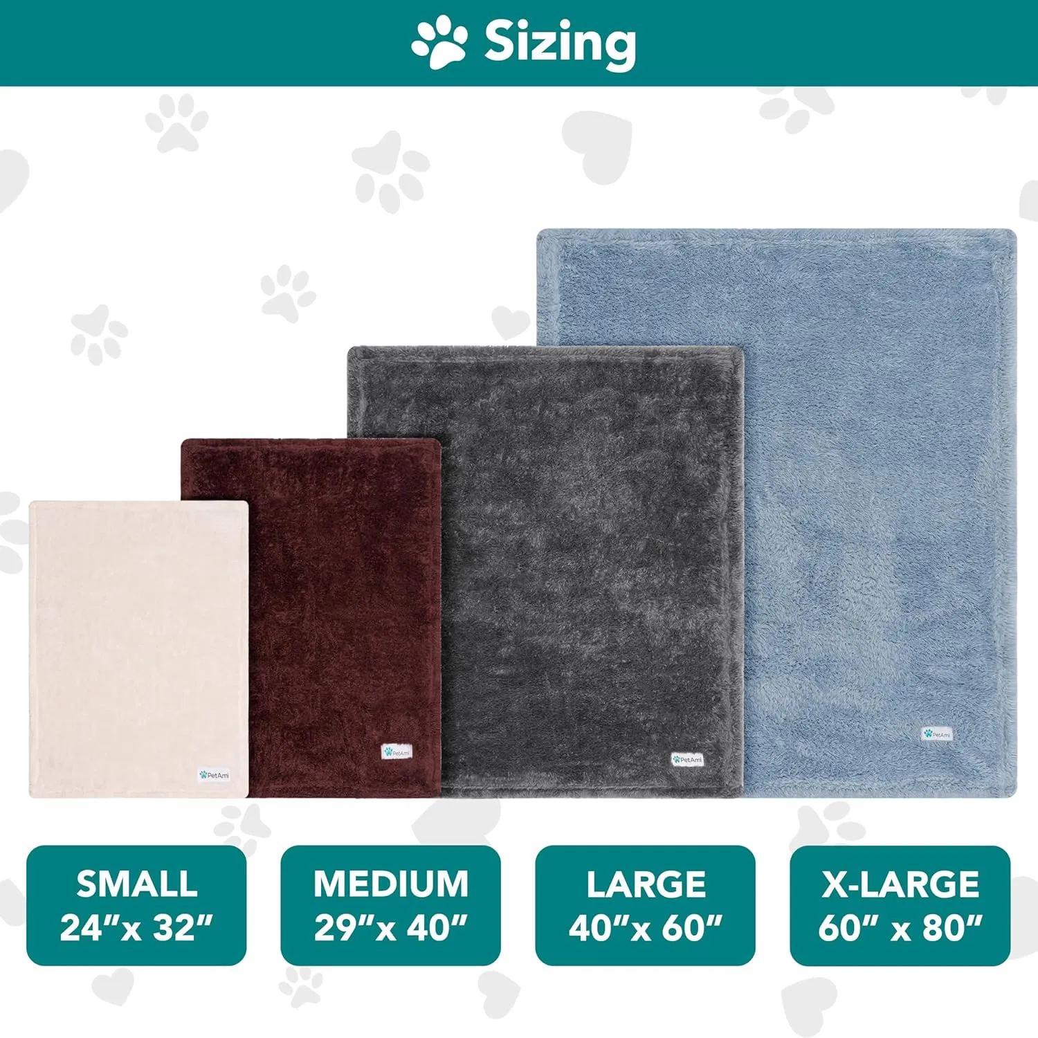 PetAmi Dog Blanket for Small Medium Dogs Beige, Fluffy Soft Puppy Blanket, Sherpa Fleece Cat Blanket for Kitten Doggie, Calming Pet Blanket Throw for Couch Sofa Bed Washable, Medium 29x40