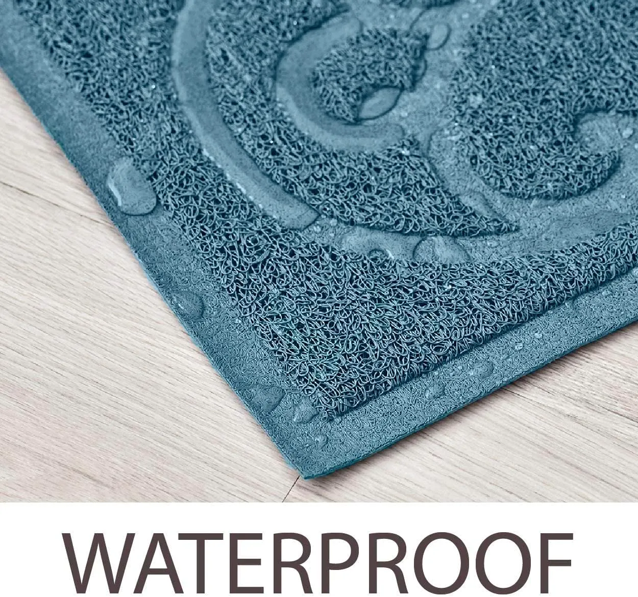 PetLike Cat Litter Box Mat, Thick Kitty Litter Trapping Mat, Durable,Waterproof &Washable with Non-Slip Backing, Soft on Kitty Paws and Easy to Clean, BPA Free