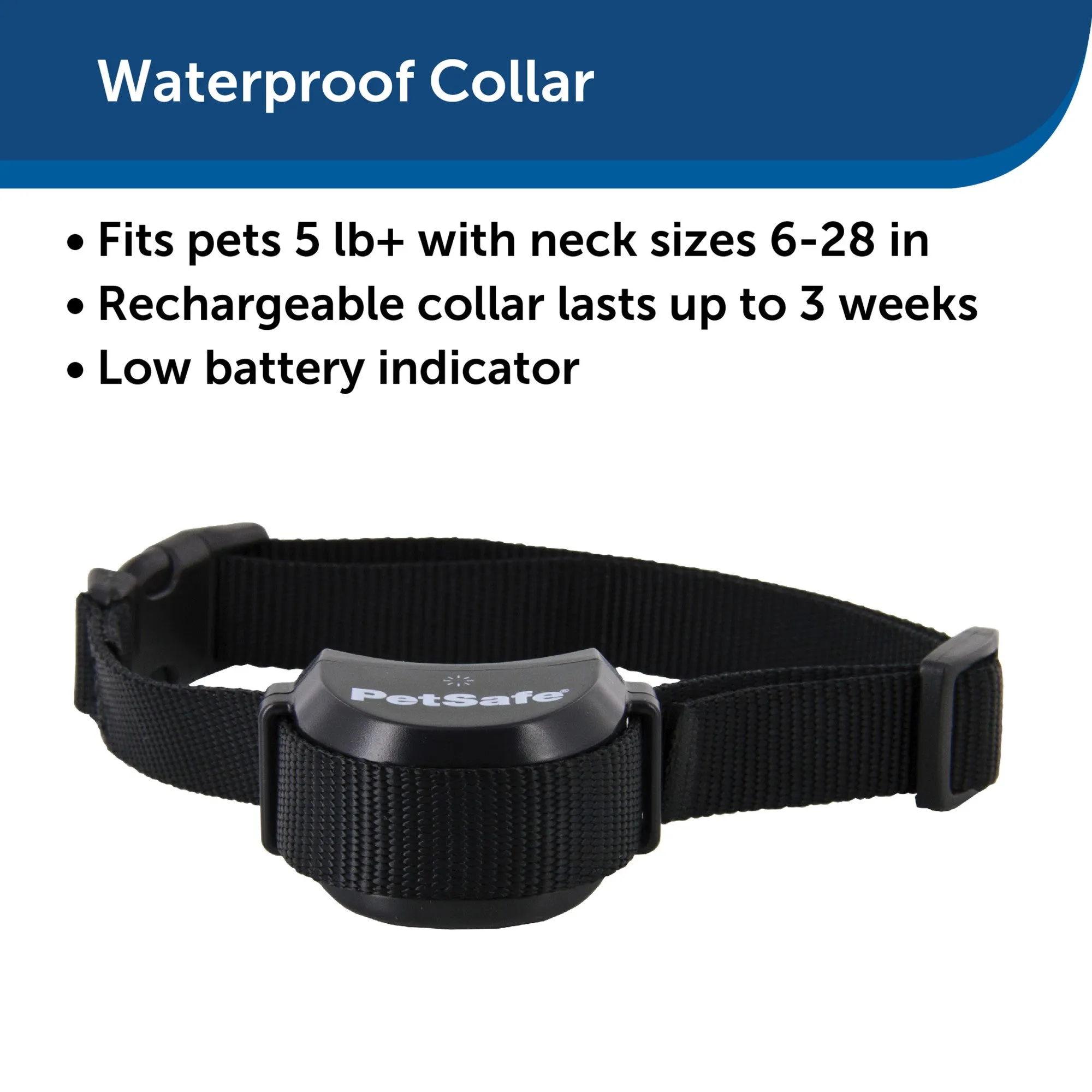 PetSafe Stay   Play Wireless Fence Receiver Collar Only for Dogs and Cats, Waterproof and Rechargeable, Tone and Static Correction - From The Parent Company of INVISIBLE FENCE Brand
