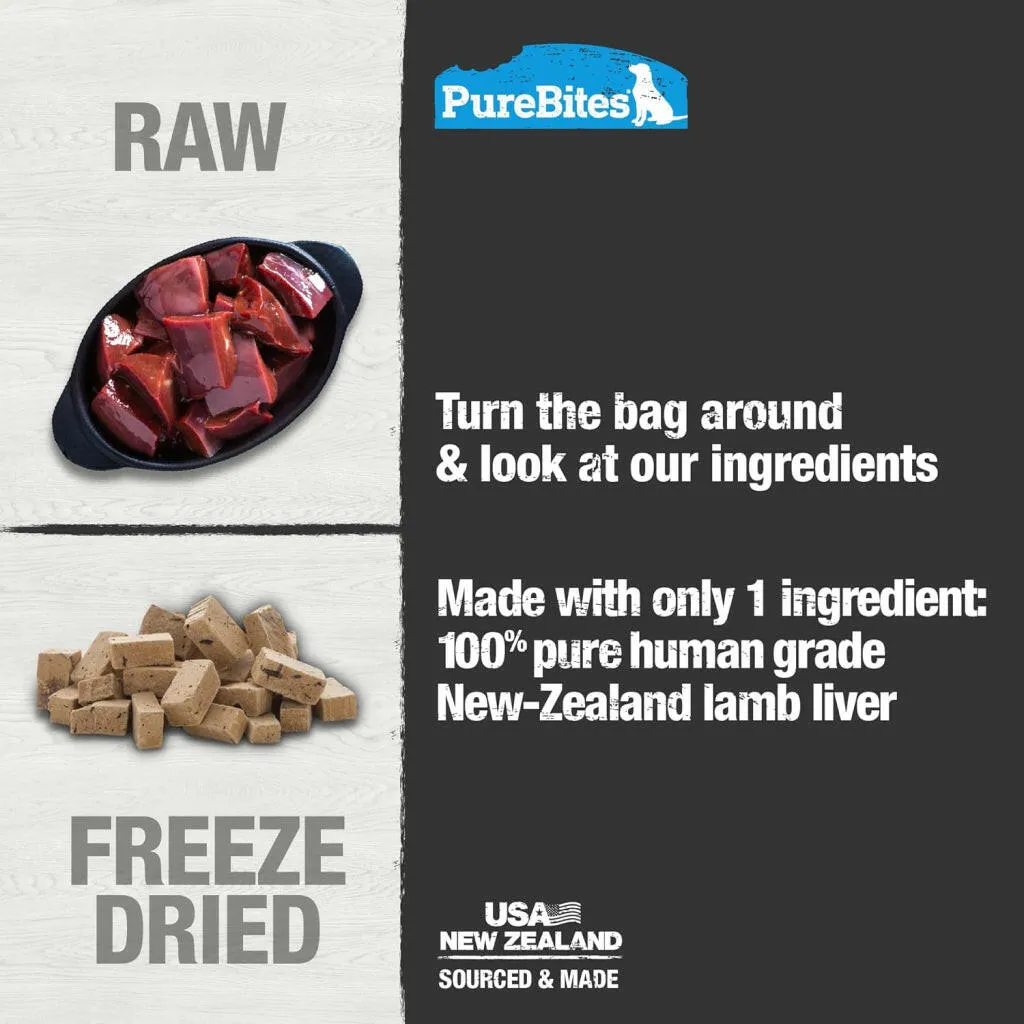 PureBites Freeze Dried Lamb Liver Treats for Dogs  (1.58 oz)