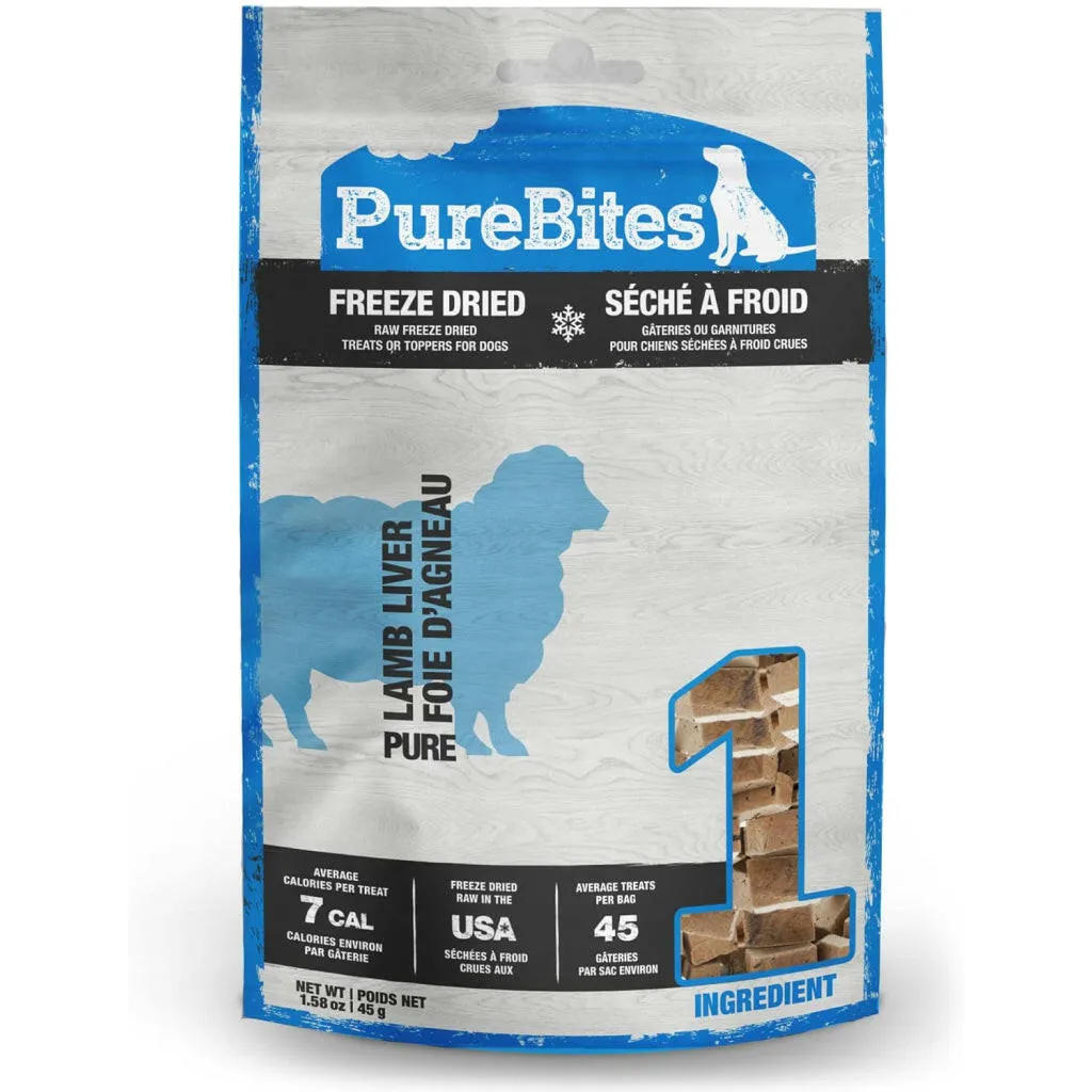 PureBites Freeze Dried Lamb Liver Treats for Dogs  (1.58 oz)
