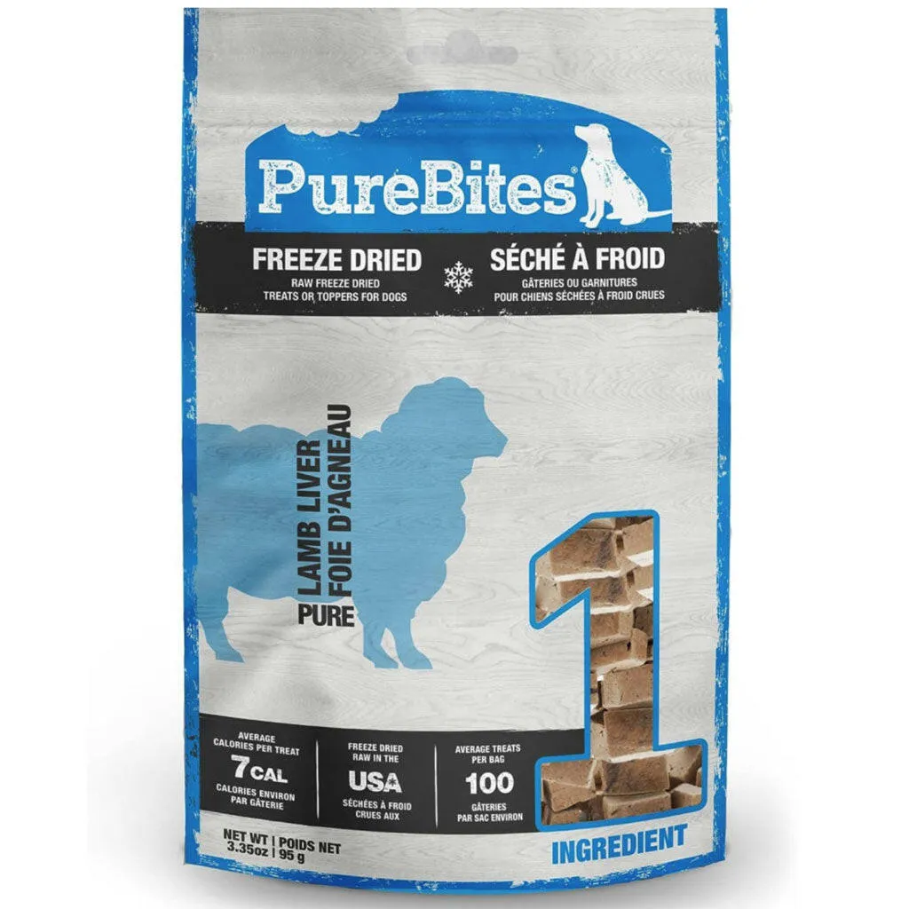 PureBites Freeze Dried Lamb Liver Treats for Dogs  (1.58 oz)