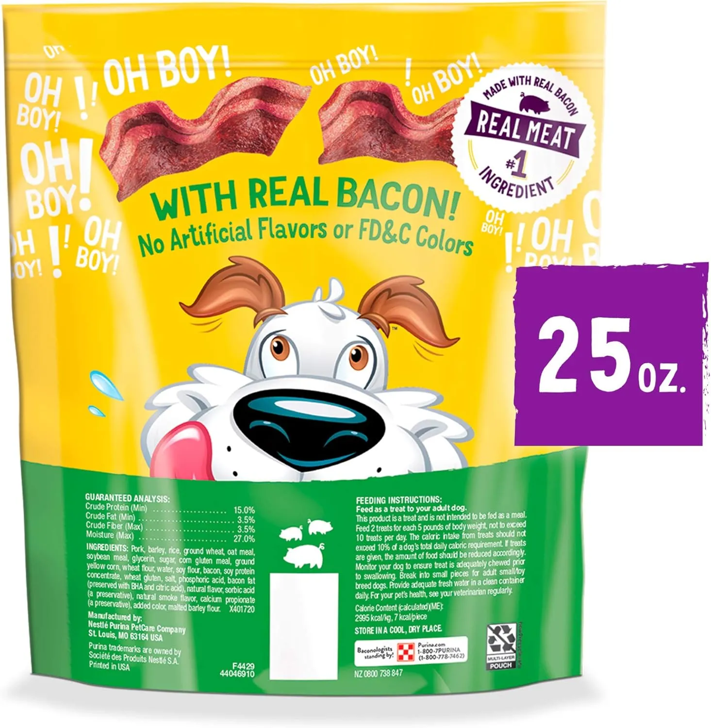 Purina Beggin' With Real Meat Dog Treats, Fun Size Original With Bacon Flavor - 25 oz. Pouch