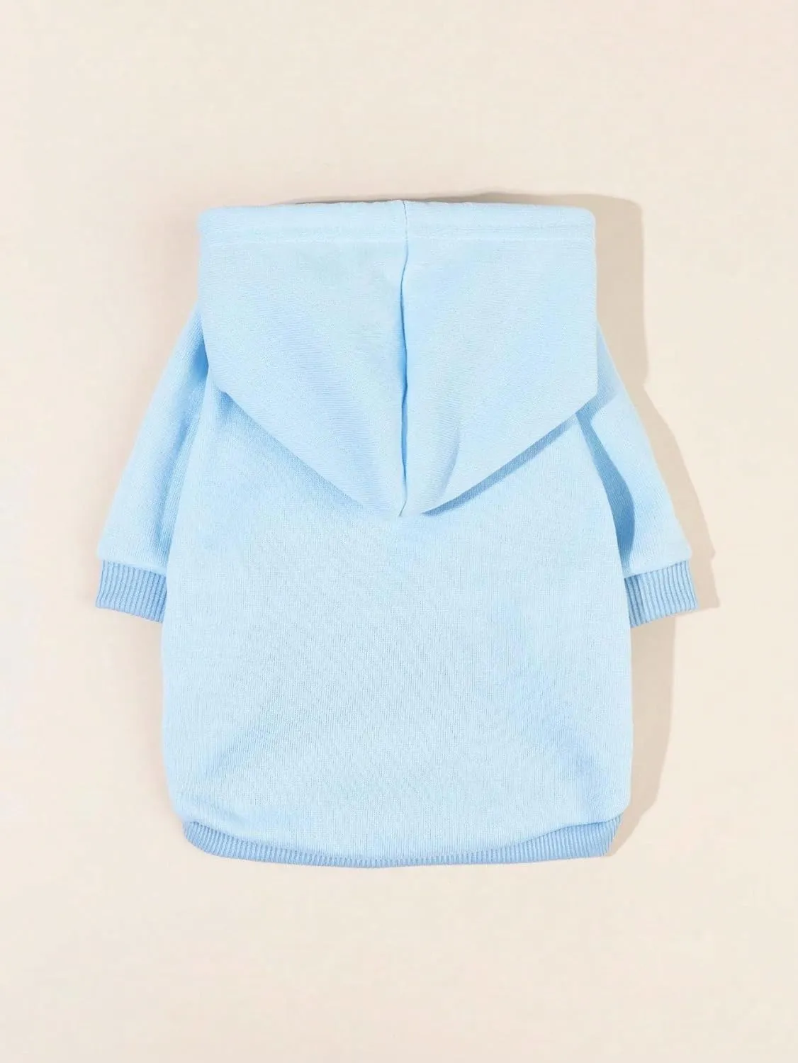 QWINEE Basic Dog Hoodie, Dog Warm Jacket, Cat Apparel, Dog Shirt, Dog Clothes for Puppy Kitten Small Medium Dogs Cats Light Blue S