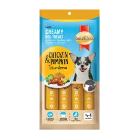 SmartHeart Dog Creamy Treats Chicken & Pumpkin 15g x 4