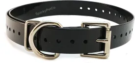 Sparky Pet Co - 1" Square Buckle High Flex Replacement Collar (Black)