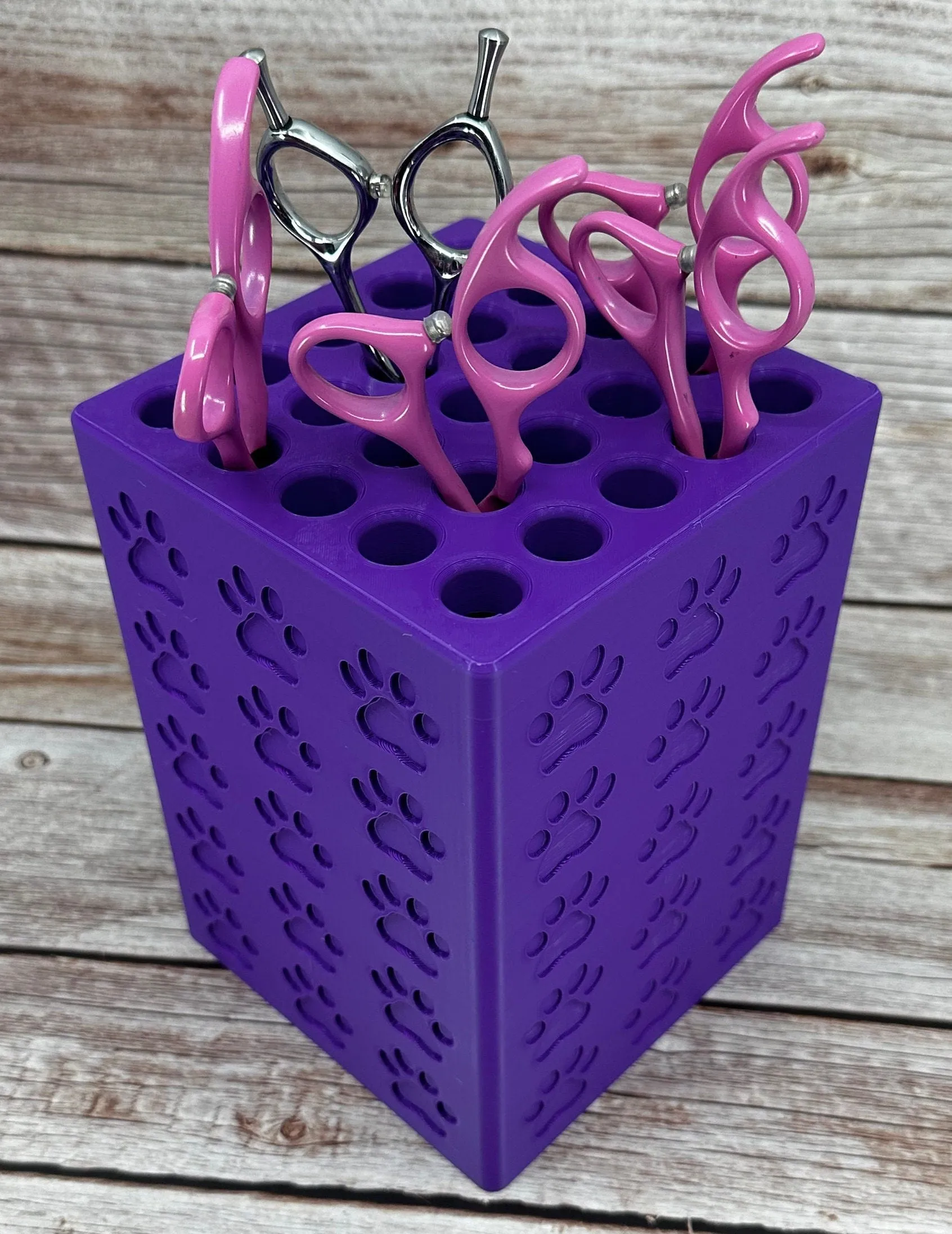 The Dobermann- Medium Dog Grooming Scissor Holder Vertical Up to 25 pairs, Simple organizer |