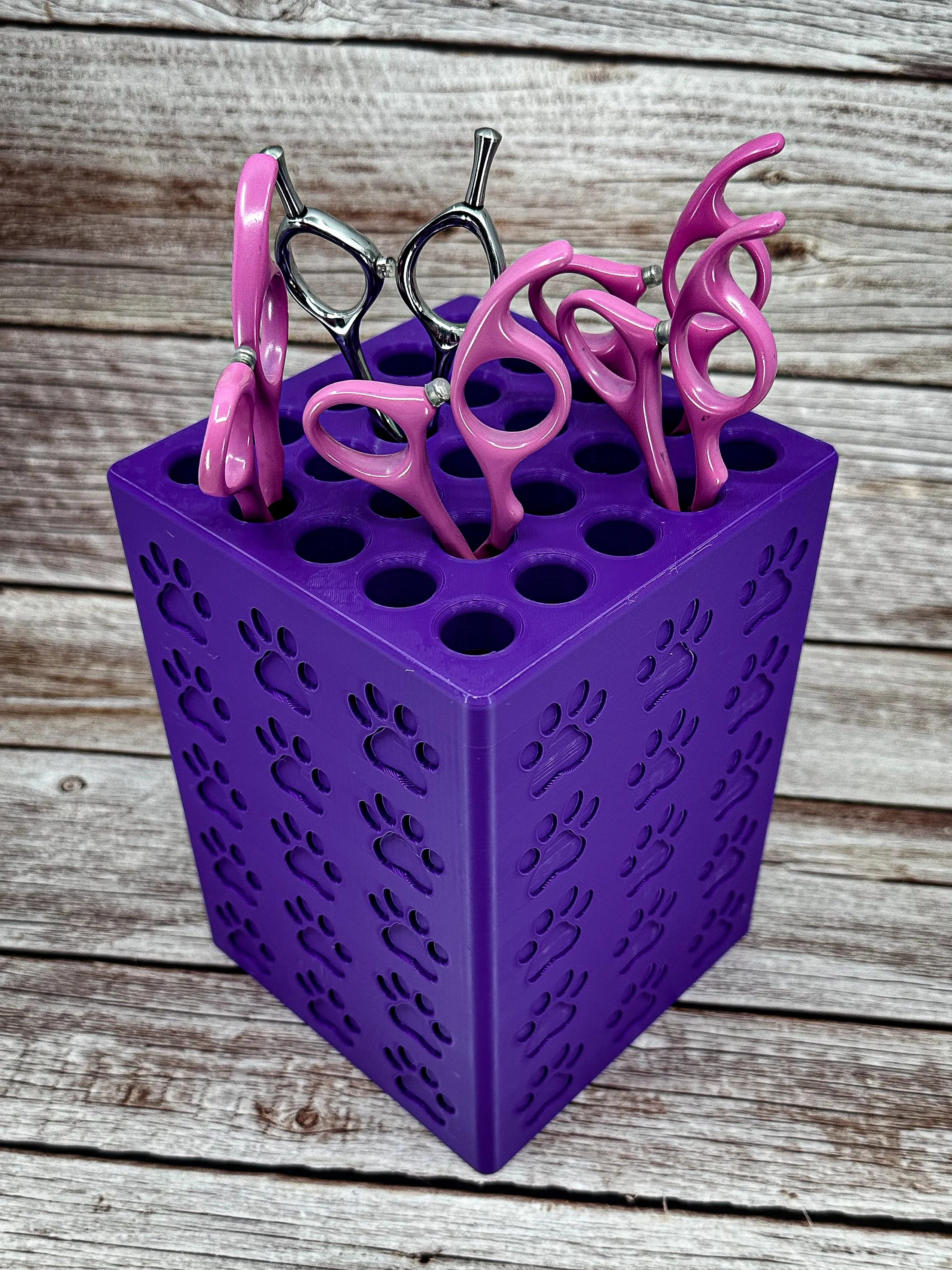 The Dobermann- Medium Dog Grooming Scissor Holder Vertical Up to 25 pairs, Simple organizer |