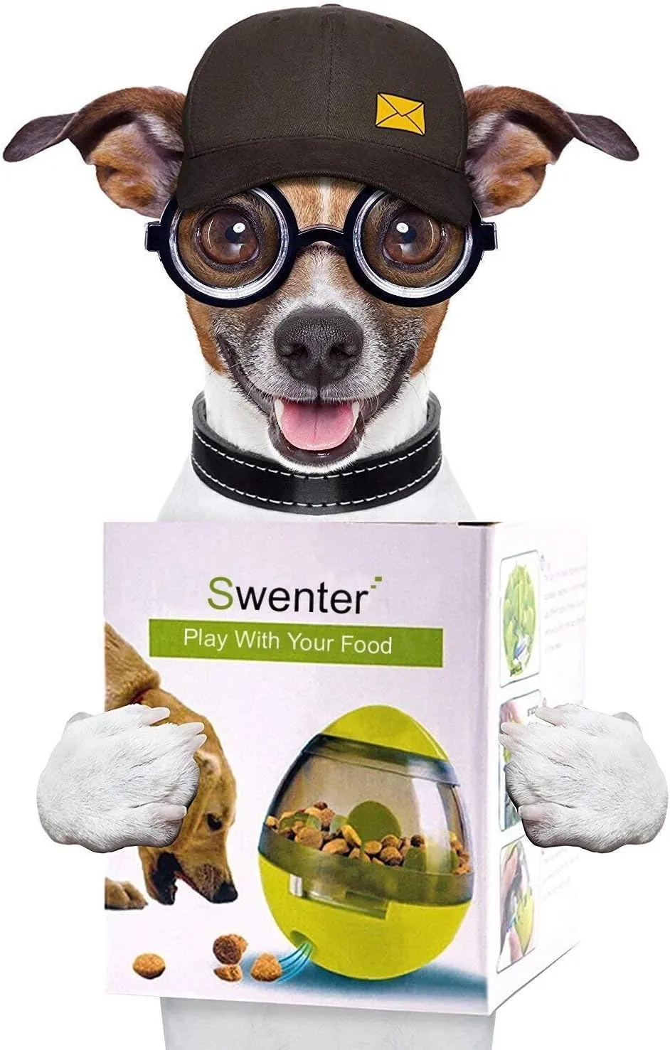 Tumbler Pet Toy, Automatic Pet Slow Feeder Treat Ball, Cat Dog Toy for Pet Increases IQ Interactive, Adjustable Treat Dog Ball Dispensing Dog Toys(Green)