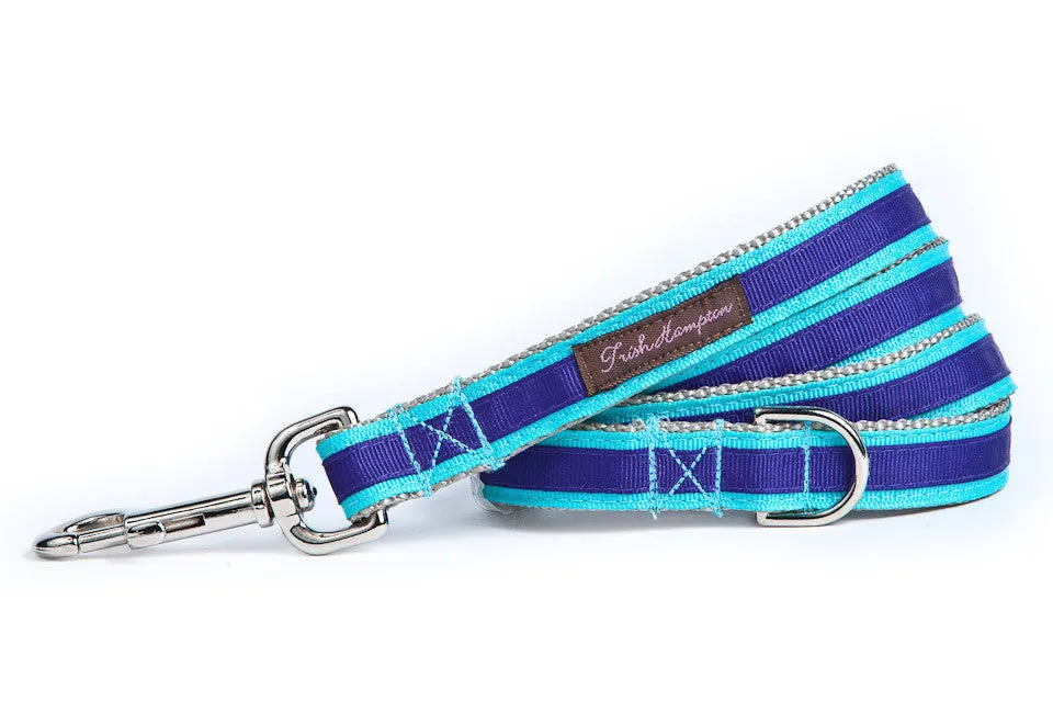 Turquoise/Deep Purple Stripe 6ft Dog Leash - 317