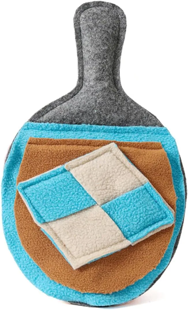VOSAREA Pet Foraging Mat Dog Snuffle Toy Racket Shape Fun Training Blanket Colorful Pad for Stress Reduction