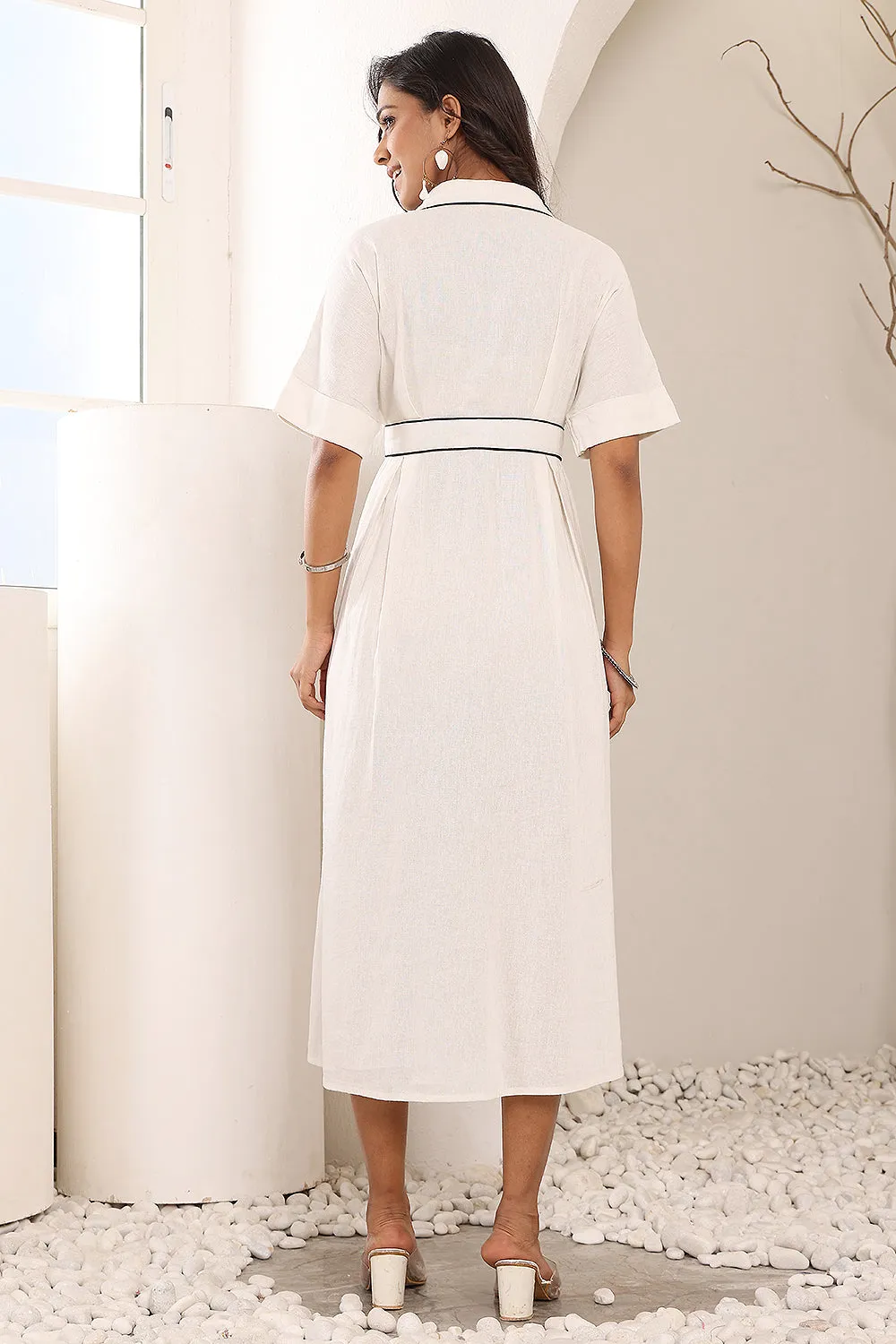 White Linen Dress