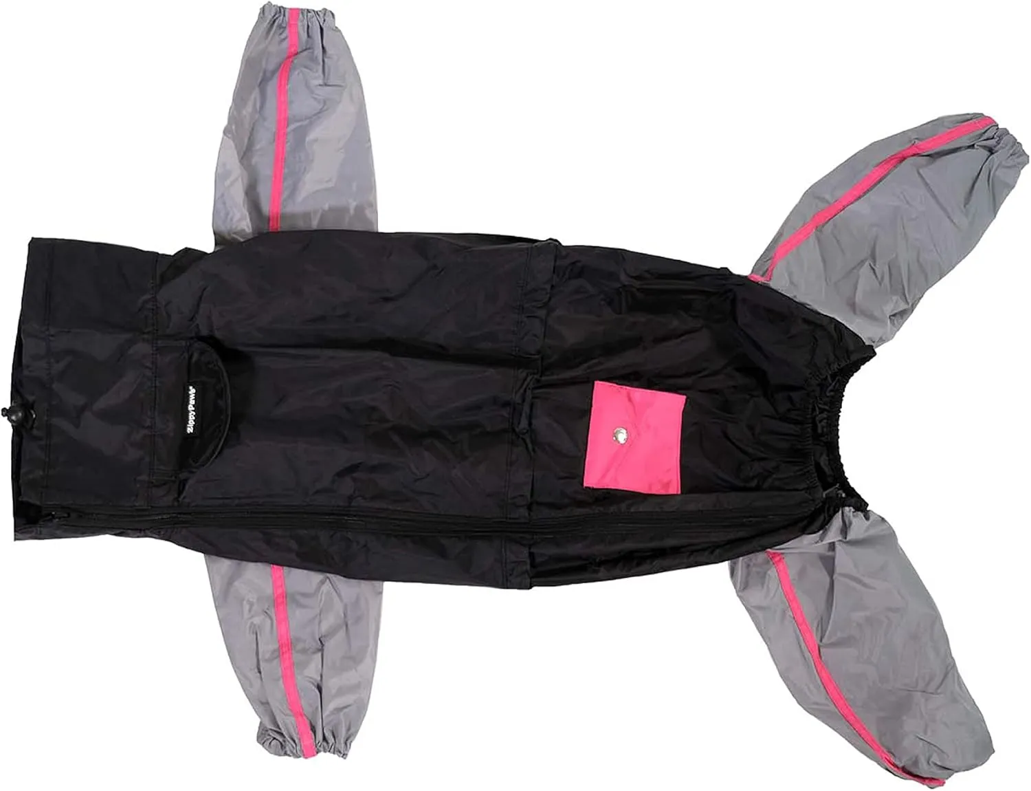 ZippyPaws Adventure Dog Raincoat - Waterproof Rain Jacket for Small & Large Dogs, Reusable Dog Poncho - Pink, Medium