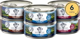ZIWI Peak Wet Cat Food Variety Pack - Venison, Beef, and Lamb, 6 Pack (3oz Each)