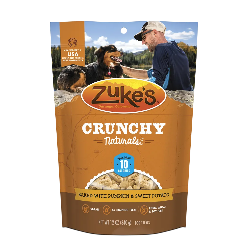 Zukes Crunchy Naturals Baked with Pumpkin and Sweet Potato 10s Dog Treats
